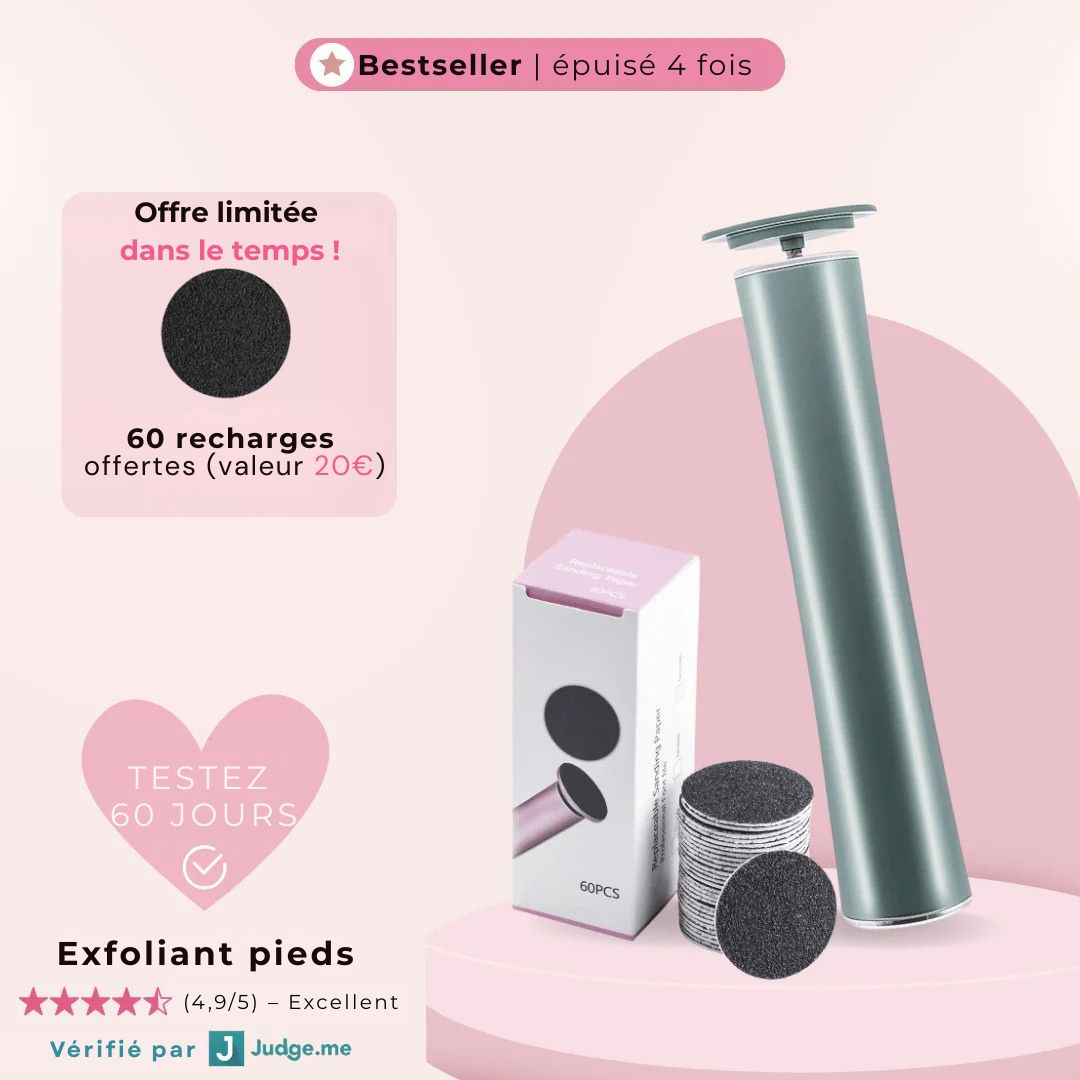 Râpe exfoliant pieds – Des talons doux sans effort