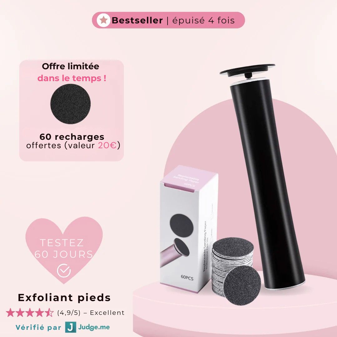 Râpe exfoliant pieds – Des talons doux sans effort