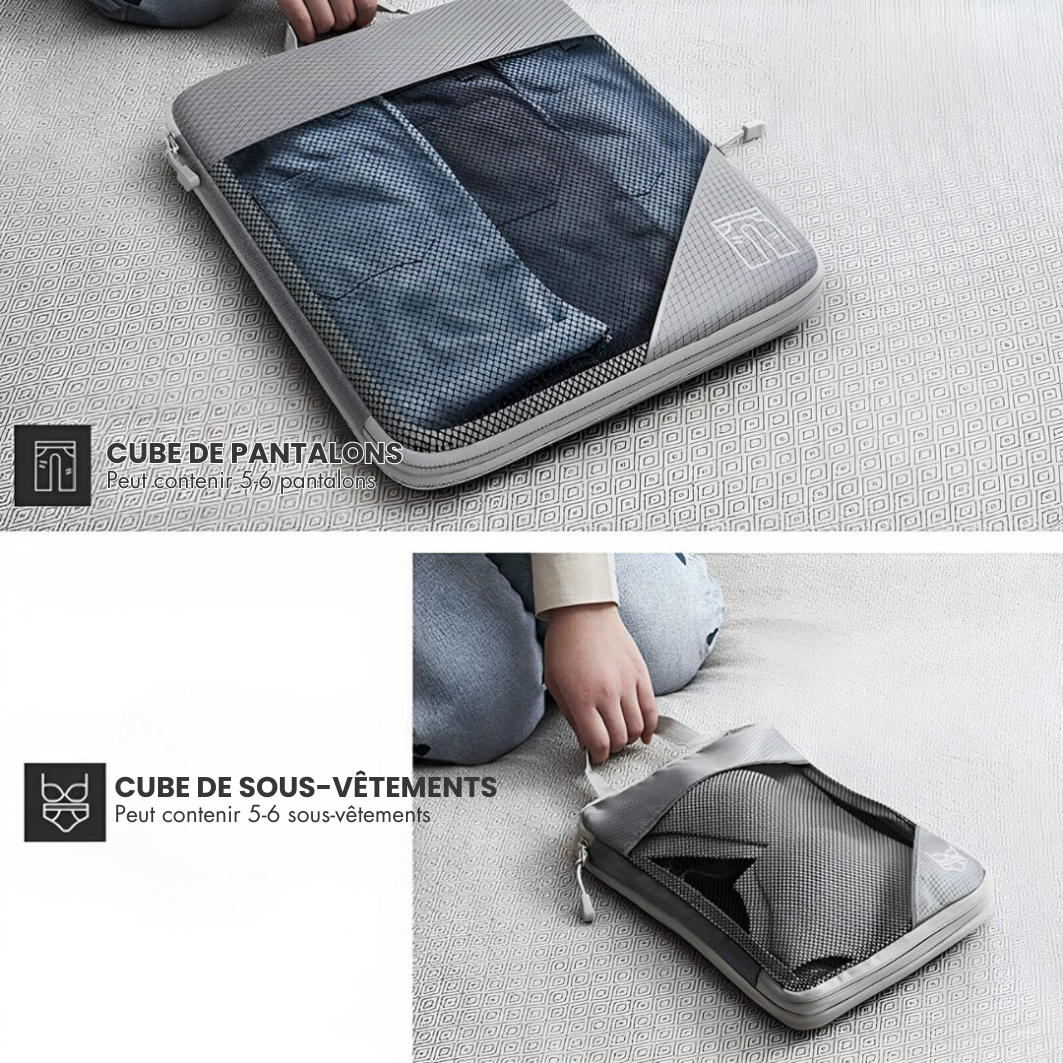 Pack ComfortCube – 5 Cubes de Compression pour Gagner de la Place