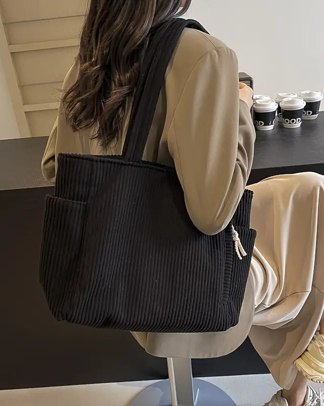 Sac côtelé Tilda – Élégance décontractée pour le quotidien