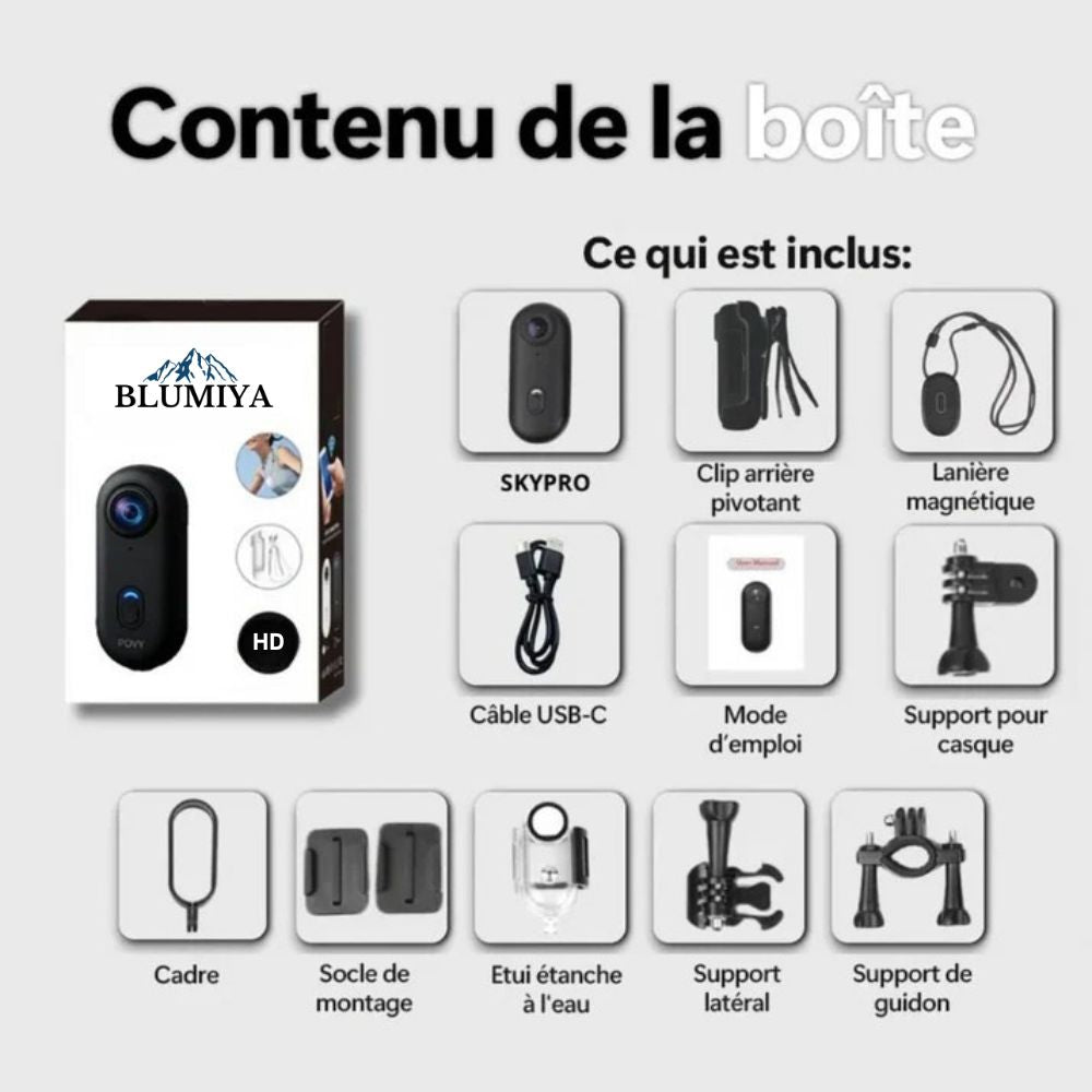 AeroView Caméra POV – Capturez l’instant comme jamais