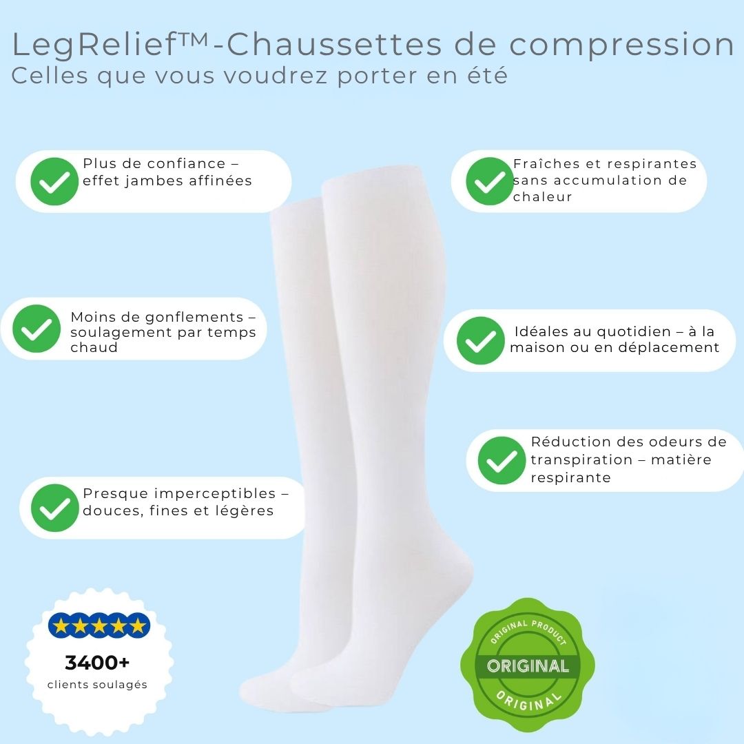 Chaussettes LegRelief™ – Dites adieu aux jambes lourdes et gonflées