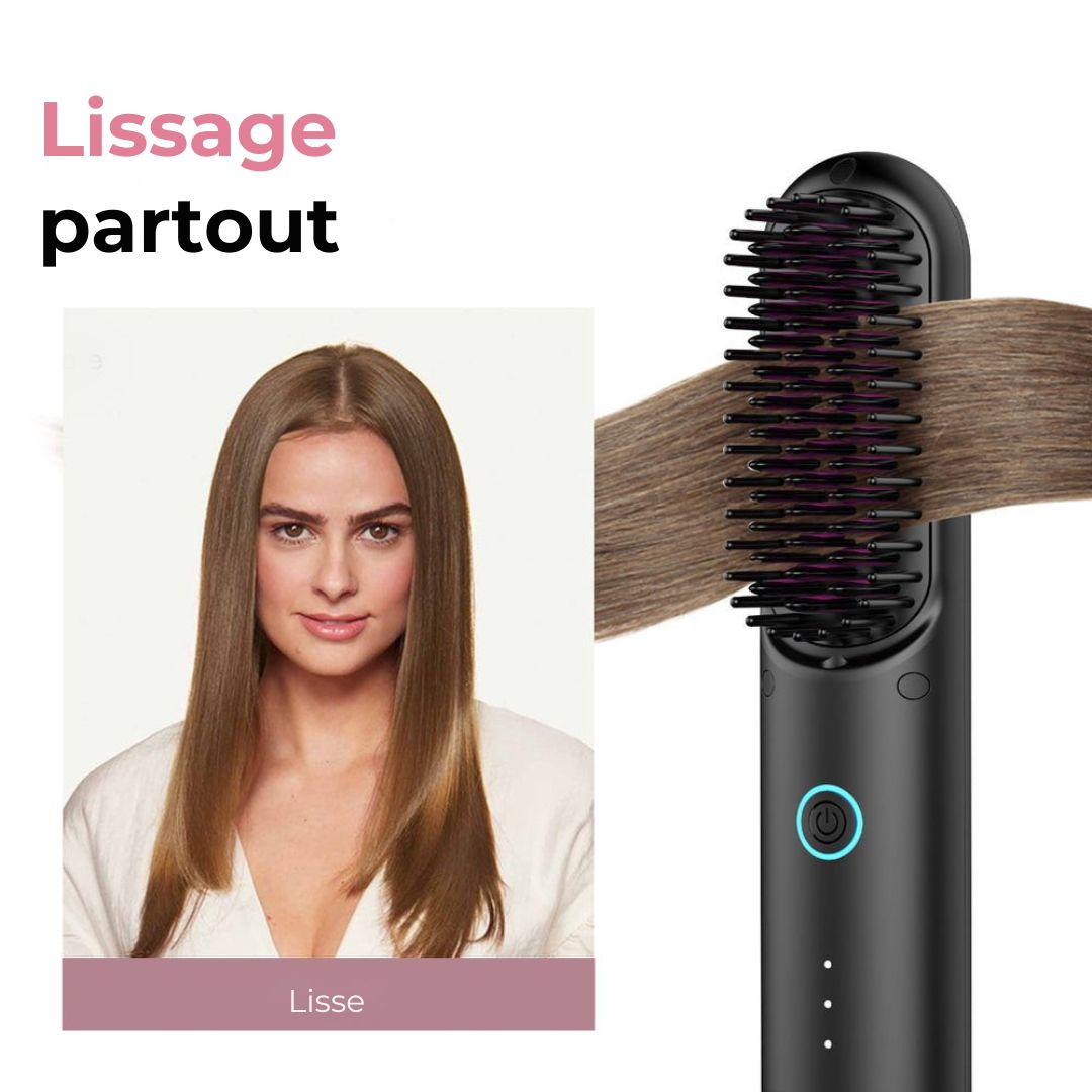 Brosse Luvera™ – Coiffez, lissez et bouclez, où que vous soyez