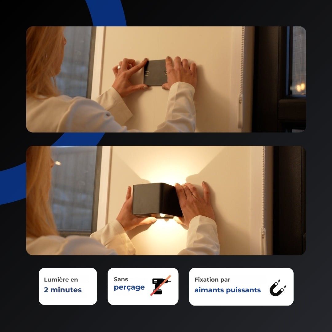 Applique LED Cube – Mettez vos murs en lumière avec style