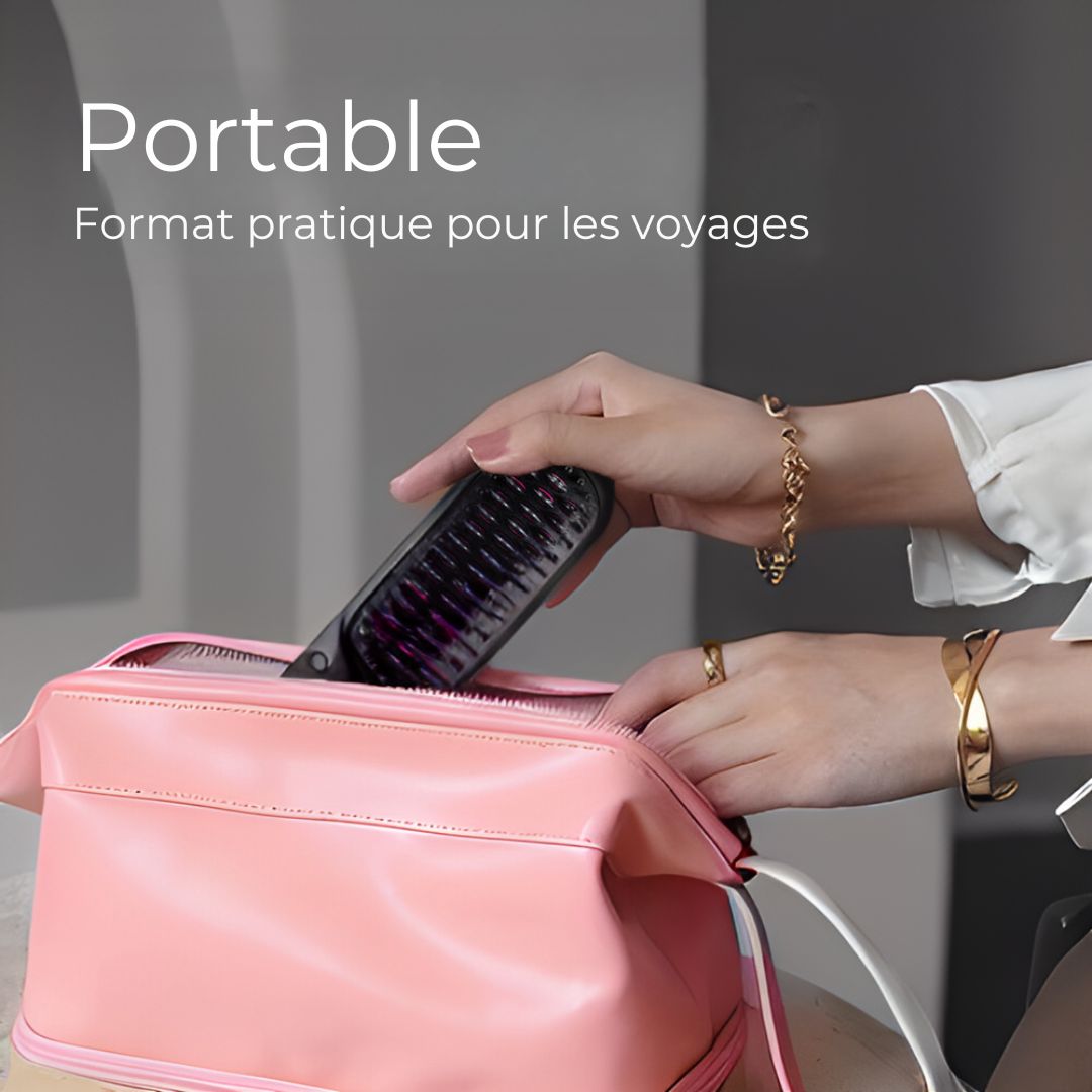 Brosse Luvera™ – Coiffez, lissez et bouclez, où que vous soyez