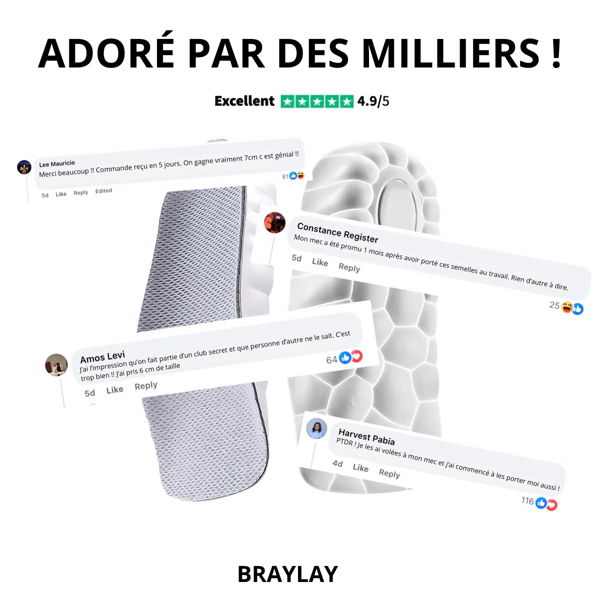Semelles Grandissantes ConfortLift – Gagnez en taille et en allure