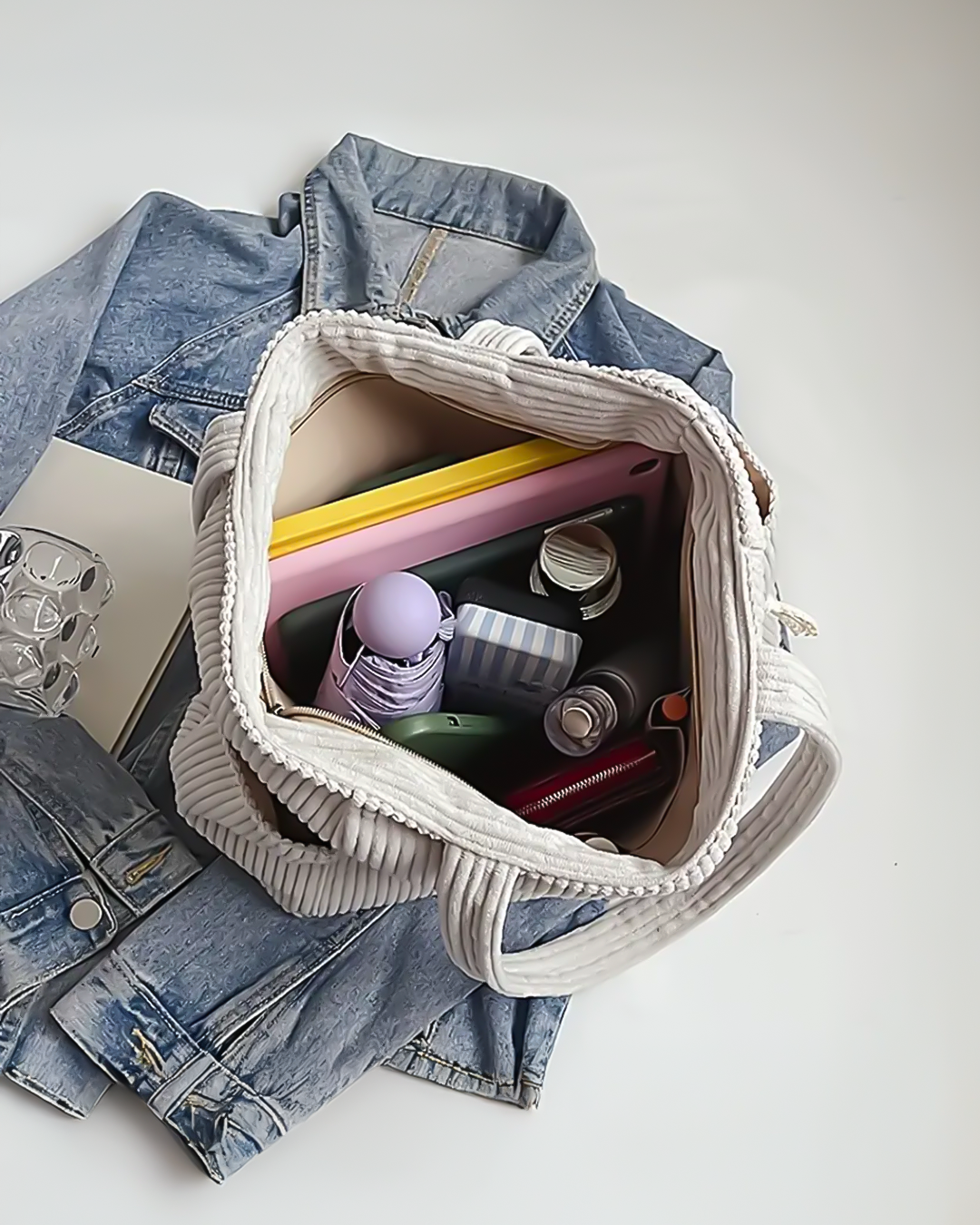 Sac côtelé Tilda – Élégance décontractée pour le quotidien