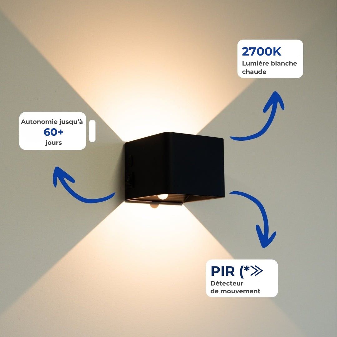 Applique LED Cube – Mettez vos murs en lumière avec style