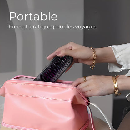 Brosse Luvera™ – Coiffez, lissez et bouclez, où que vous soyez