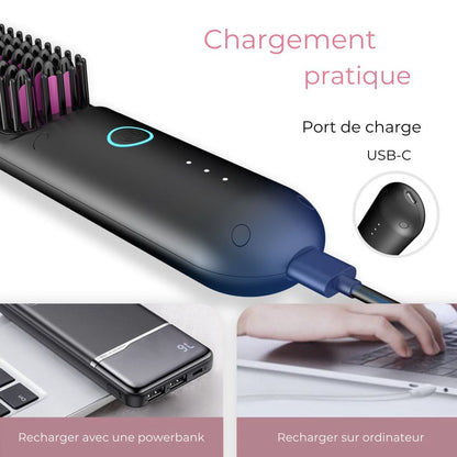 Brosse Luvera™ – Coiffez, lissez et bouclez, où que vous soyez